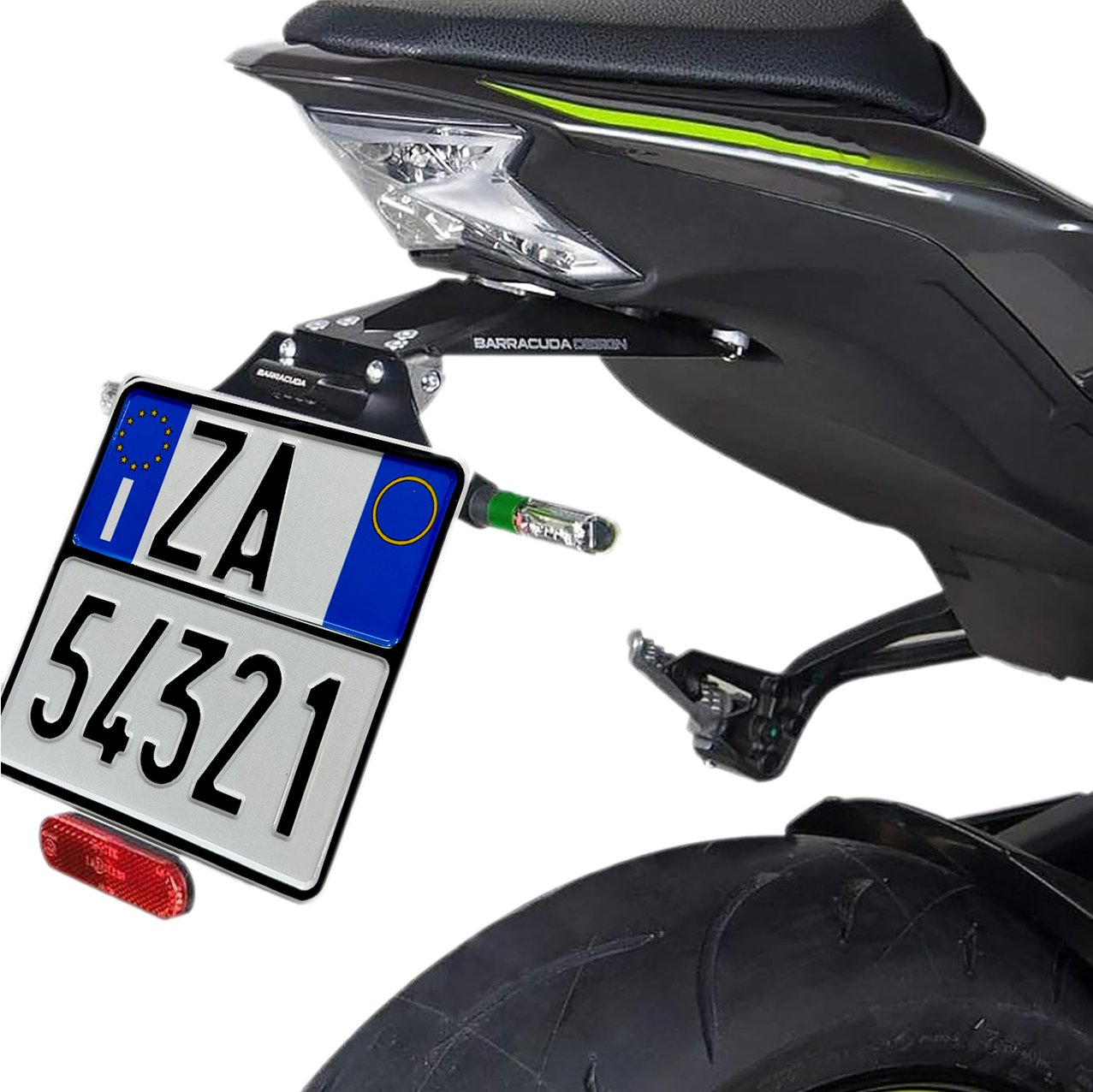 La Vera Targa, Replica Targa Moto Europea Catarifrangente in Rilievo con Caratteri Battuti, Punzonati